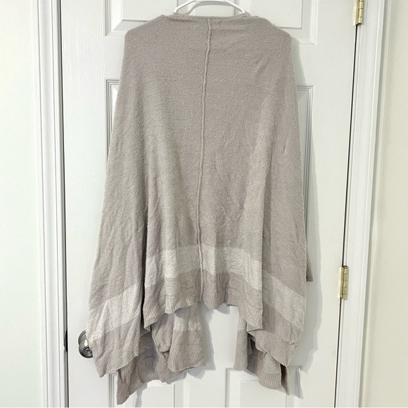 Barefoot Dreams Cozy Chic Lite Cardigan One Size Open Pockets Beige Cream Long - Picture 5 of 8